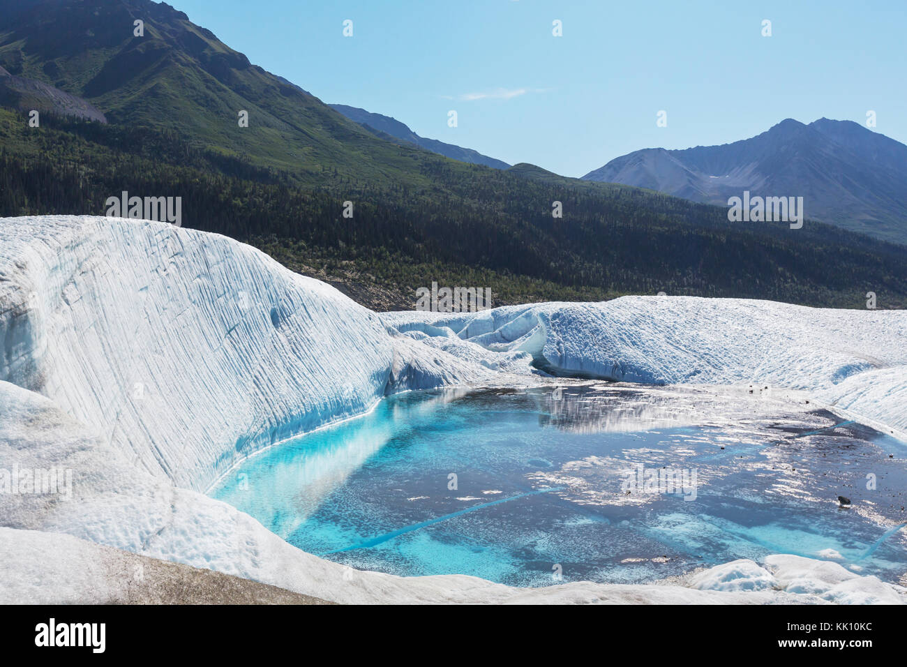 See am kennicott Glacier, wrangell - St. Elias National Park, Alaska Stockfoto