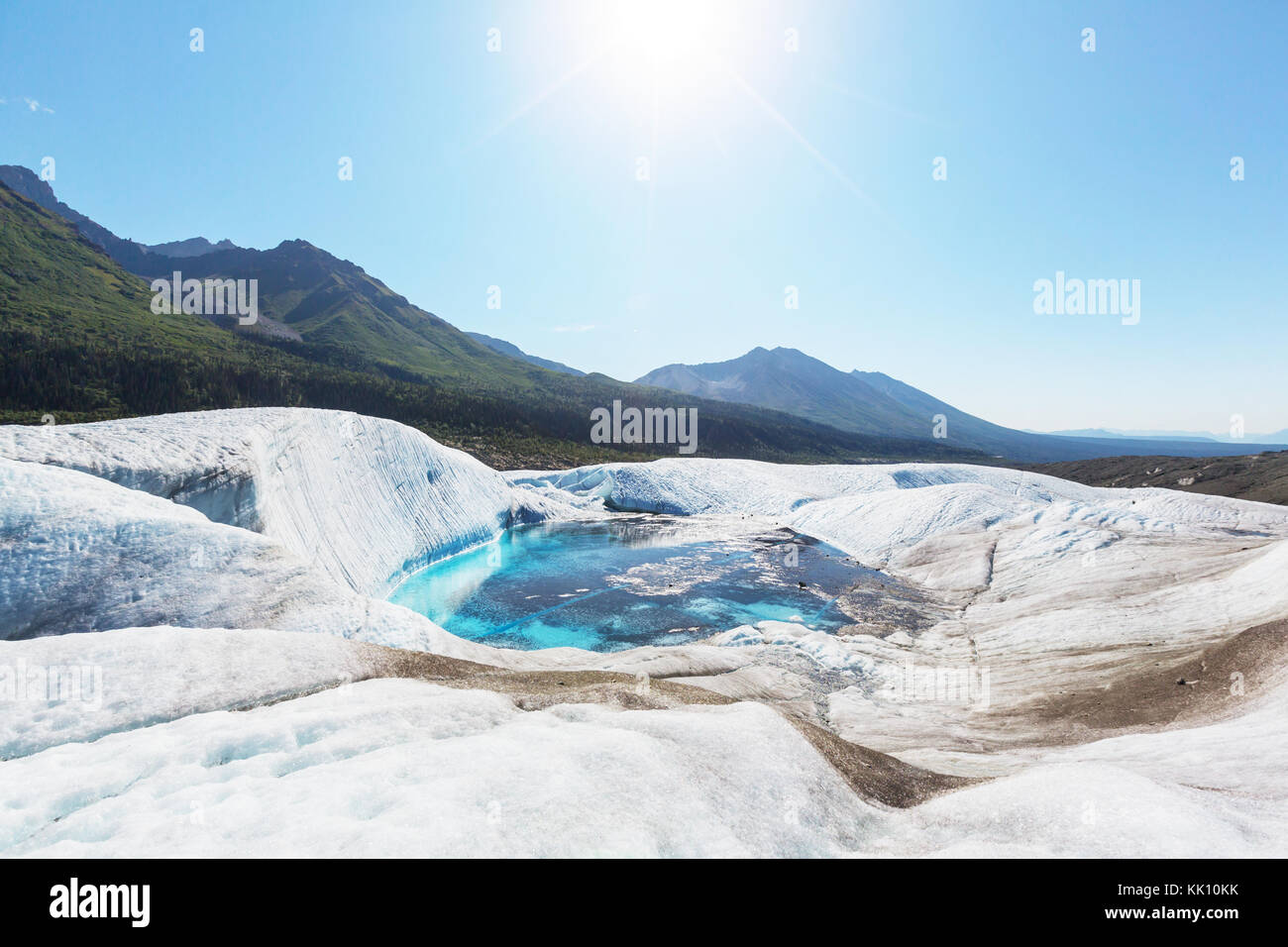 See am kennicott Glacier, wrangell - St. Elias National Park, Alaska Stockfoto