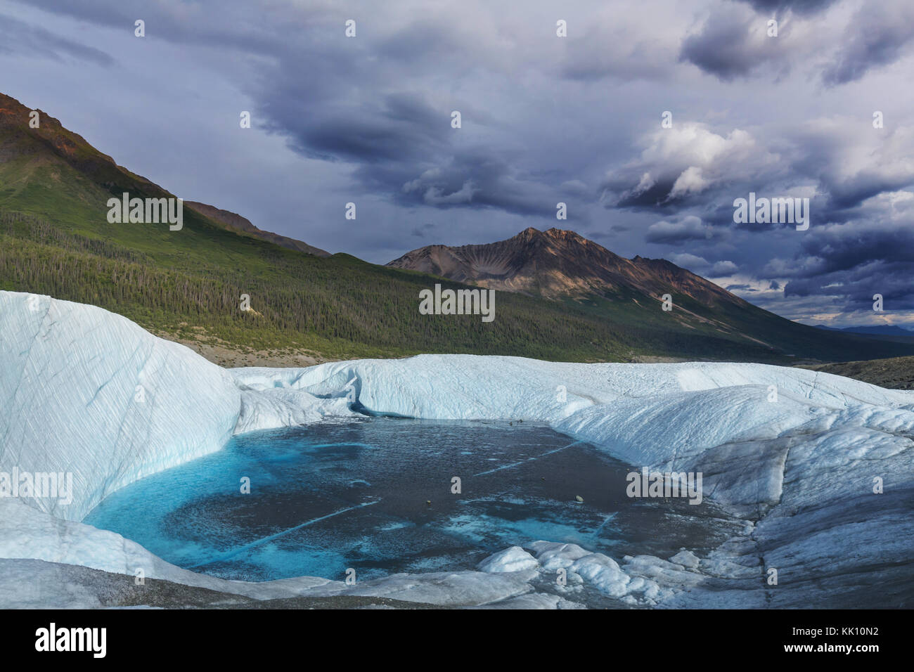 See am kennicott Glacier, wrangell - St. Elias National Park, Alaska Stockfoto