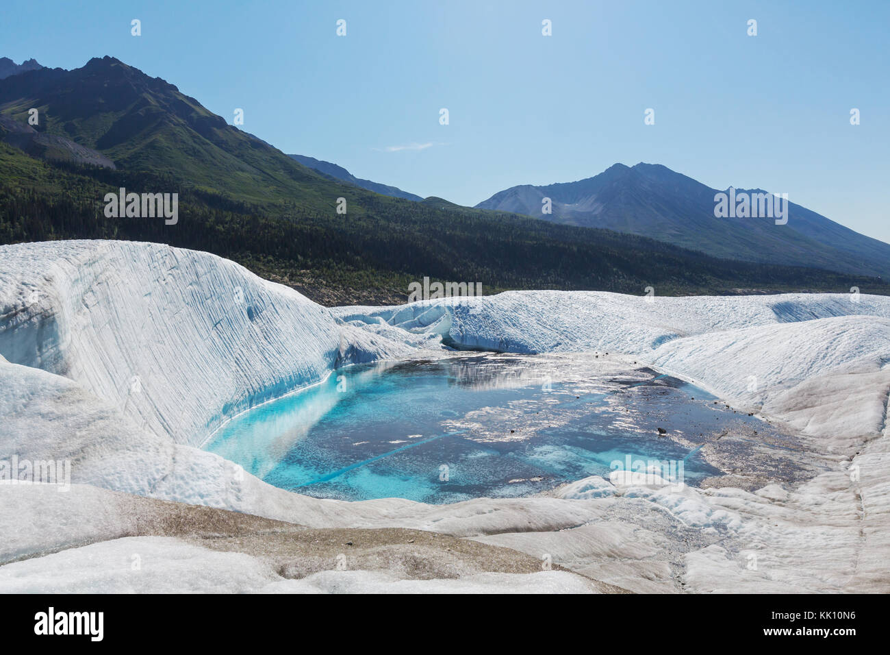 See am kennicott Glacier, wrangell - St. Elias National Park, Alaska Stockfoto