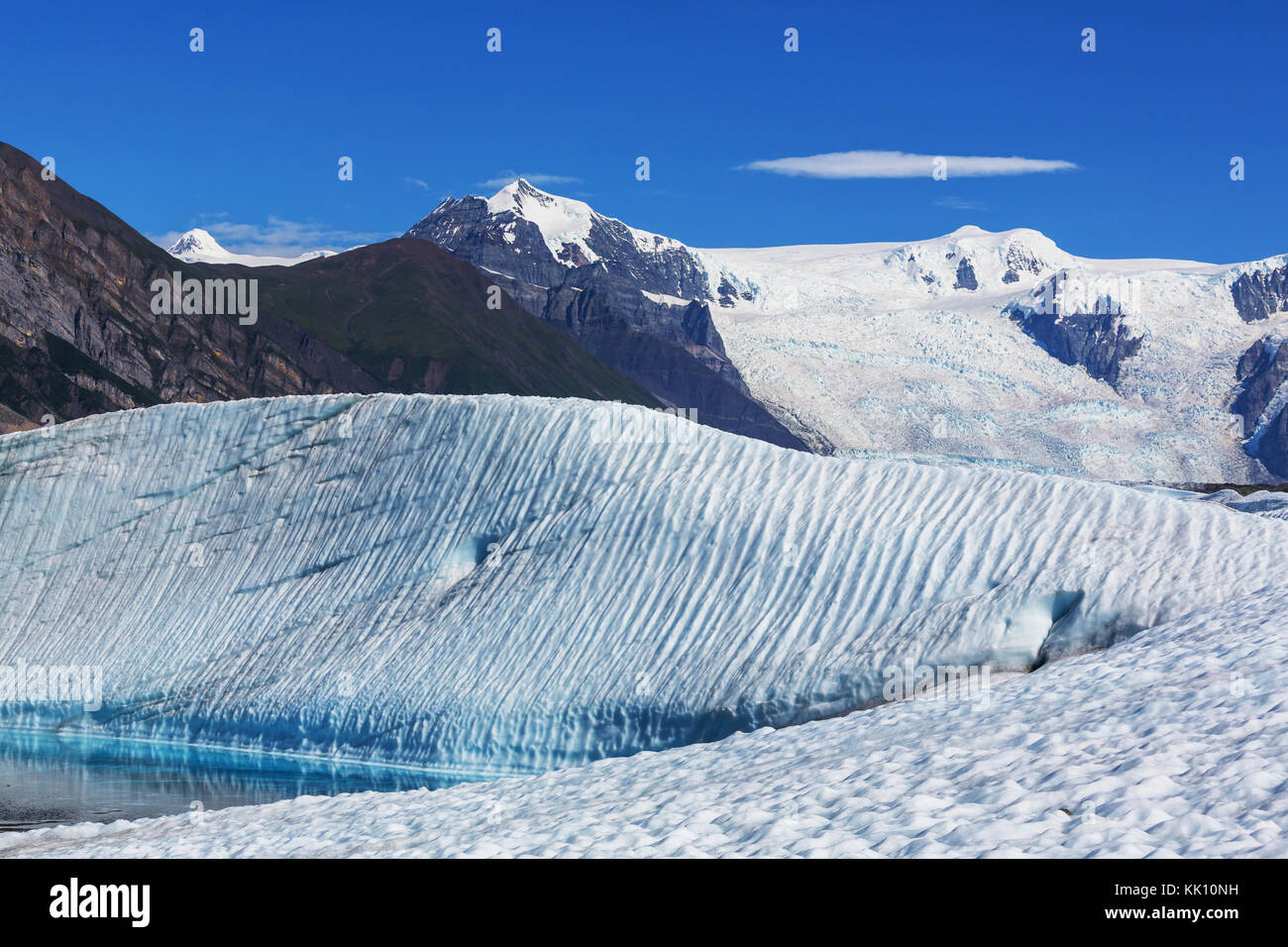 See am kennicott Glacier, wrangell - St. Elias National Park, Alaska Stockfoto