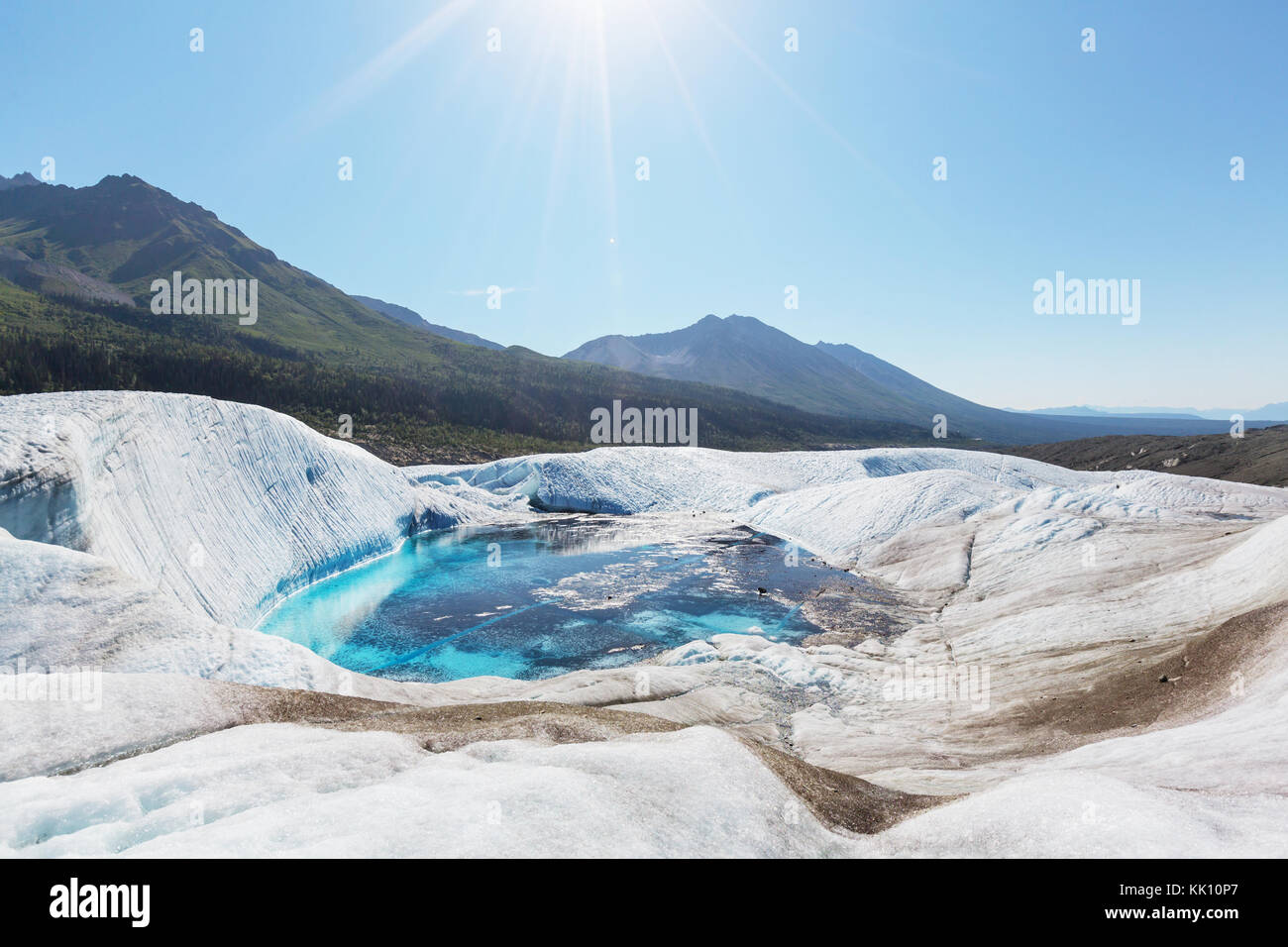 See am kennicott Glacier, wrangell - St. Elias National Park, Alaska Stockfoto