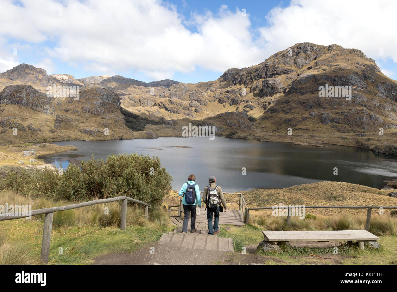 Ecuador reisen - ein paar wenige in El Cajas Nationalpark, südliches Ecuador, Südamerika Stockfoto