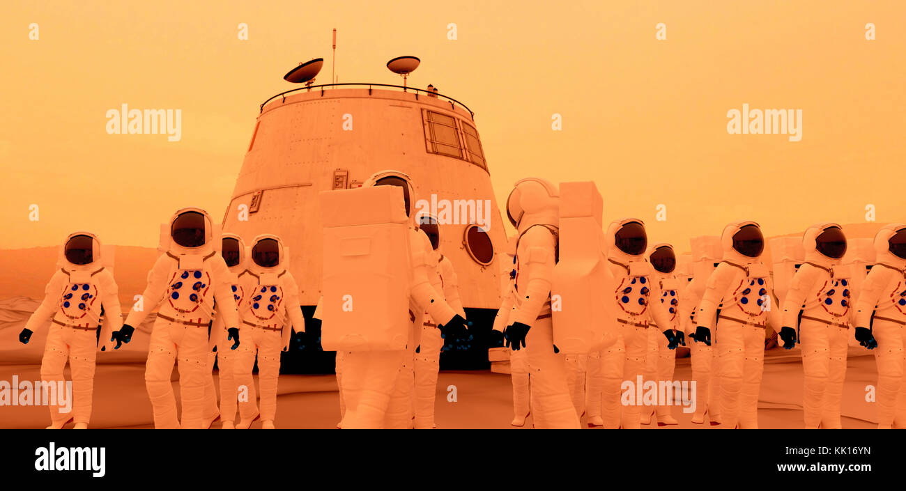 Die Kolonisierung des Mars Stockfoto