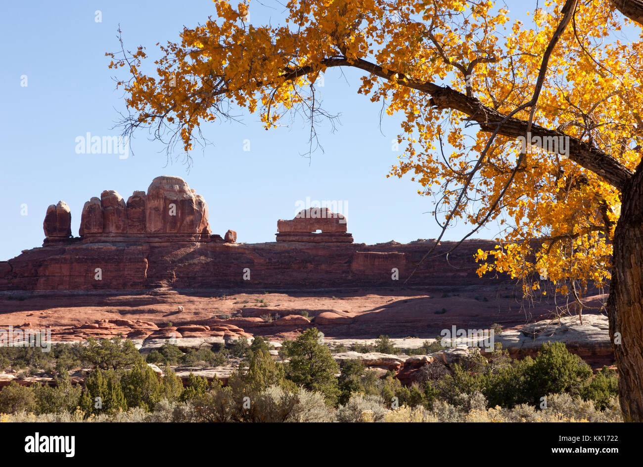 Holzschuh Arch im Canyonlands in Utah, USA Stockfoto