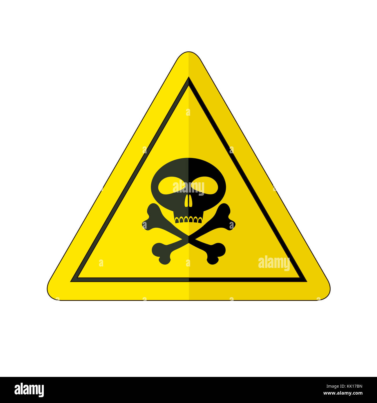 Schädel und Knochen isoliert Stockfoto