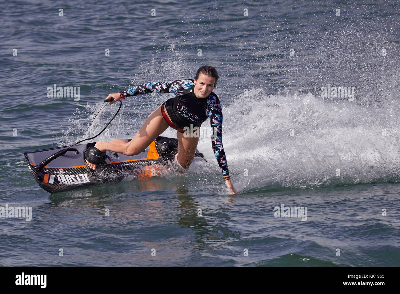 Aneta Šacherová, Tschechische Republik 2016 Welt Jetsurf Meister. Stockfoto