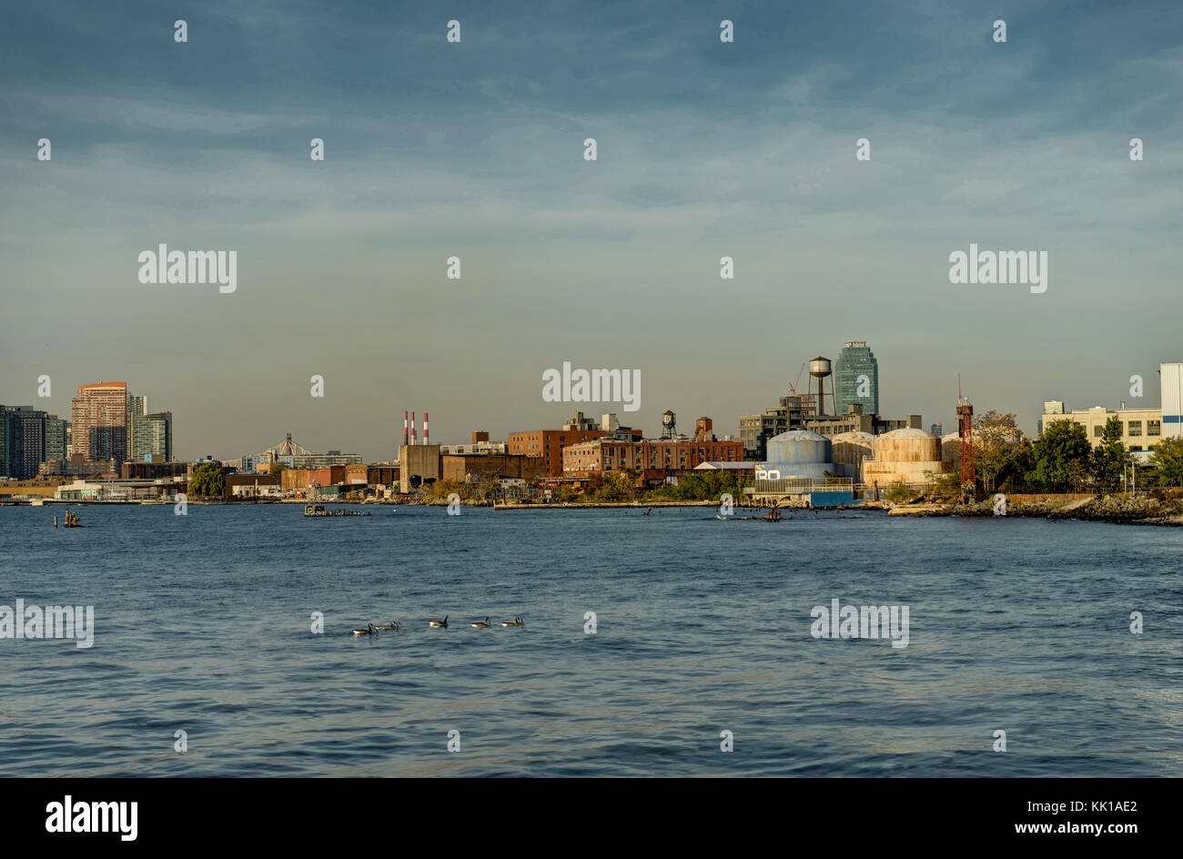 New York Skyline Cityview Manhatten Stockfoto