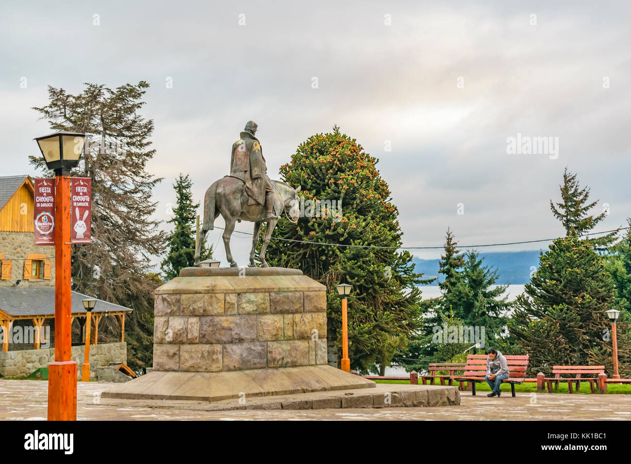 San Carlos de Bariloche, Argentinien, April 2017 - Civic Center Square in Bariloche, Argentinien Stockfoto