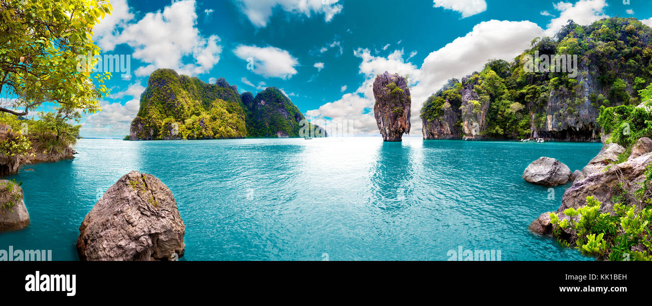 Landschaft Thailand ist und das Meer und Insel. Abenteuer und Reisen Konzept Stockfoto