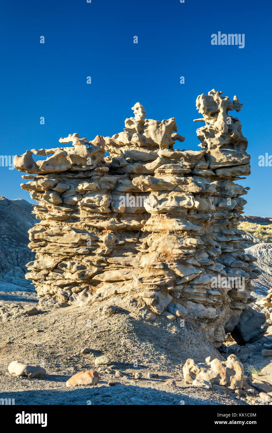 Siltstone Felsformationen an Fantasy Canyon, in der Nähe von Vernal, Utah, USA Stockfoto