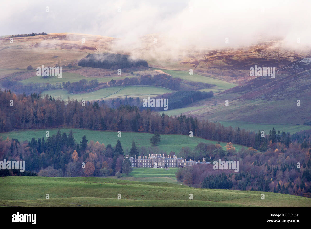 Bowhill Bowhill House, Immobilien, Selkirk, Scottish Borders, Schottland. Stockfoto