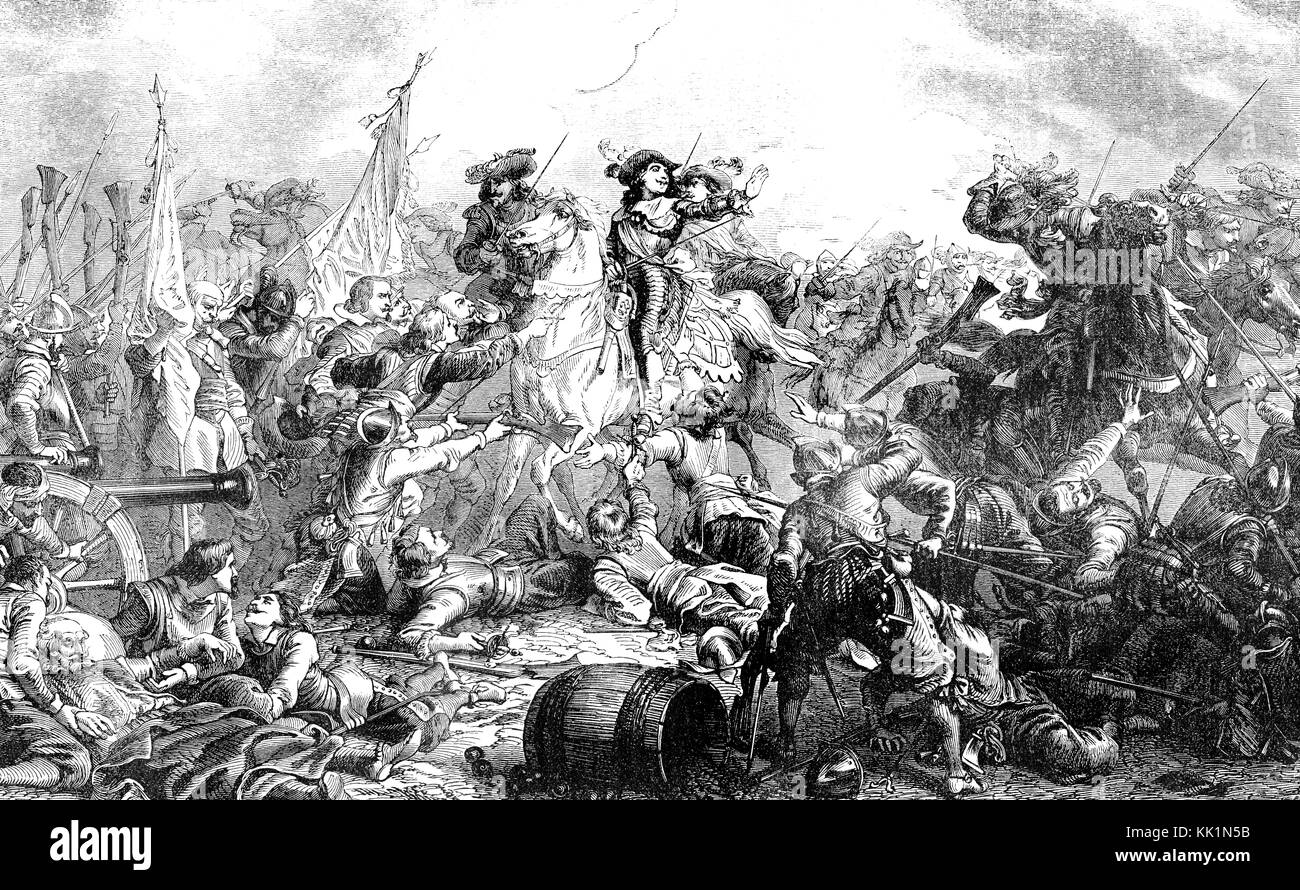 Der Schlacht von Rocroi vom 19. Mai 1643, Französisch-Spanischen Krieg Stockfoto