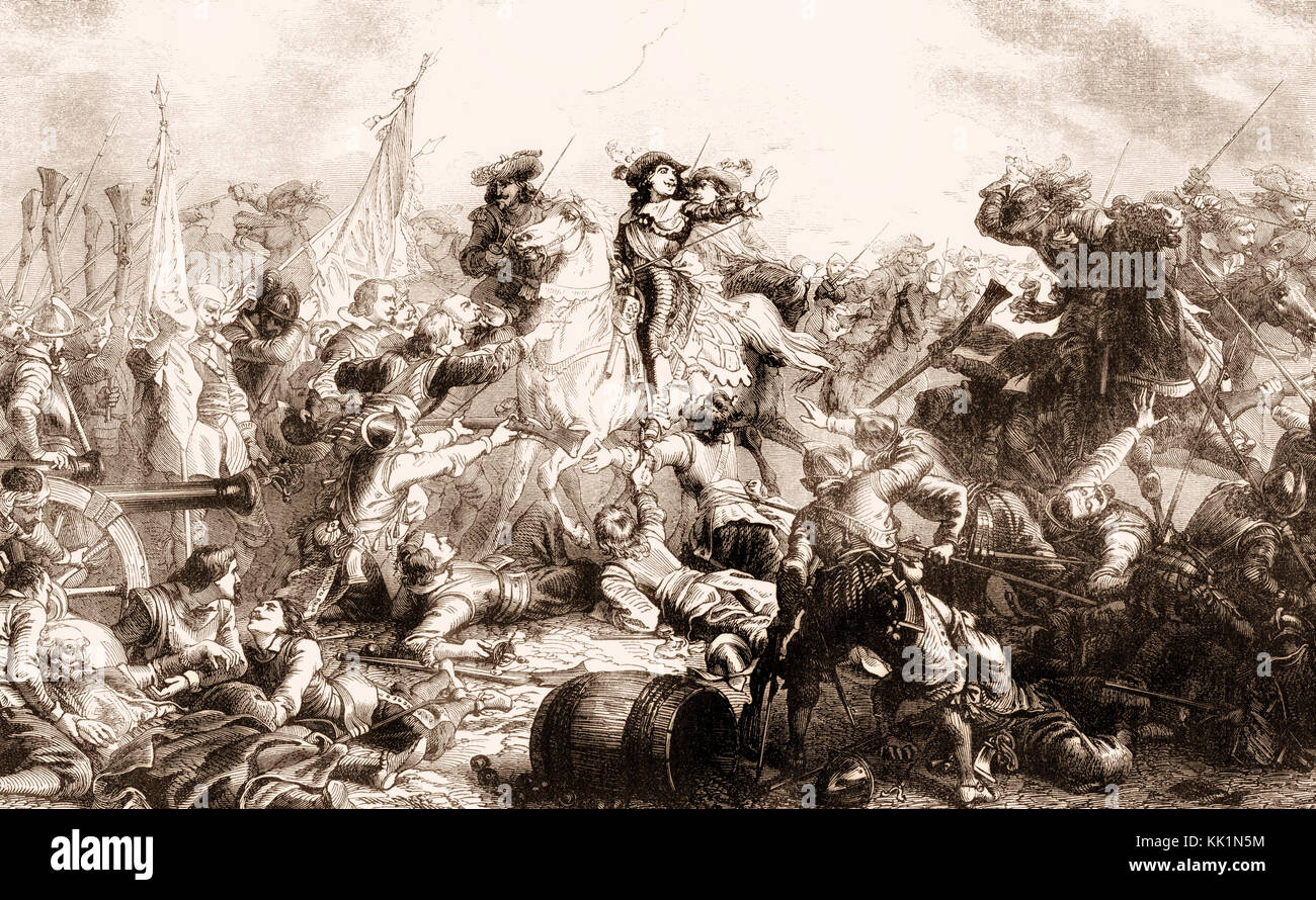 Der Schlacht von Rocroi vom 19. Mai 1643, Französisch-Spanischen Krieg Stockfoto