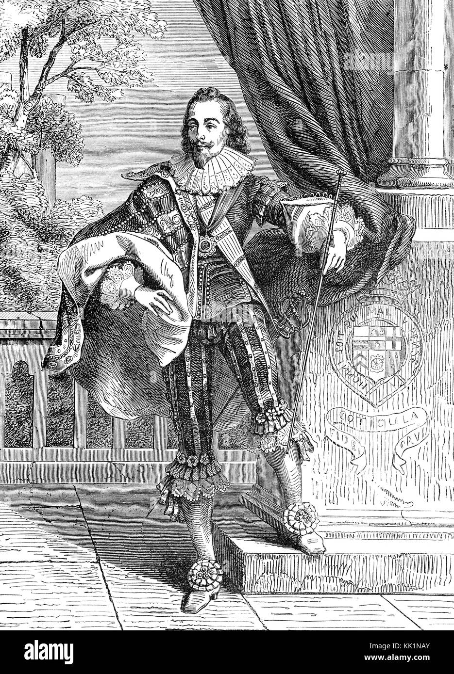 George Villiers, Herzog von Buckingham, 1592-1628, ein englischer Höfling, Staatsmann und Mäzen der Künste Stockfoto