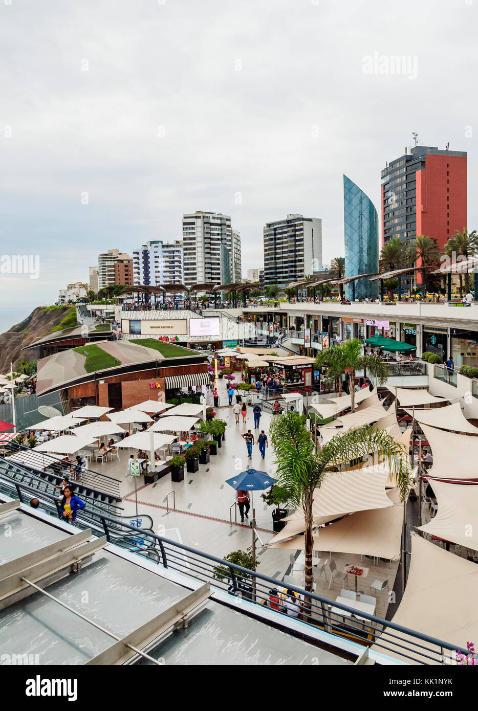 Larcomar Einkaufszentrum, Miraflores, Lima, Peru Stockfoto