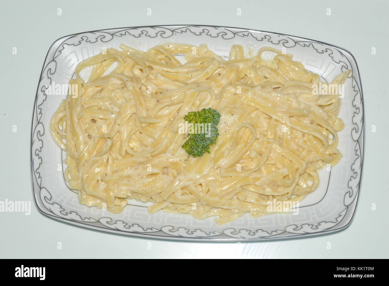 Hausgemachte italienische weiße Sauce Pasta Stockfoto