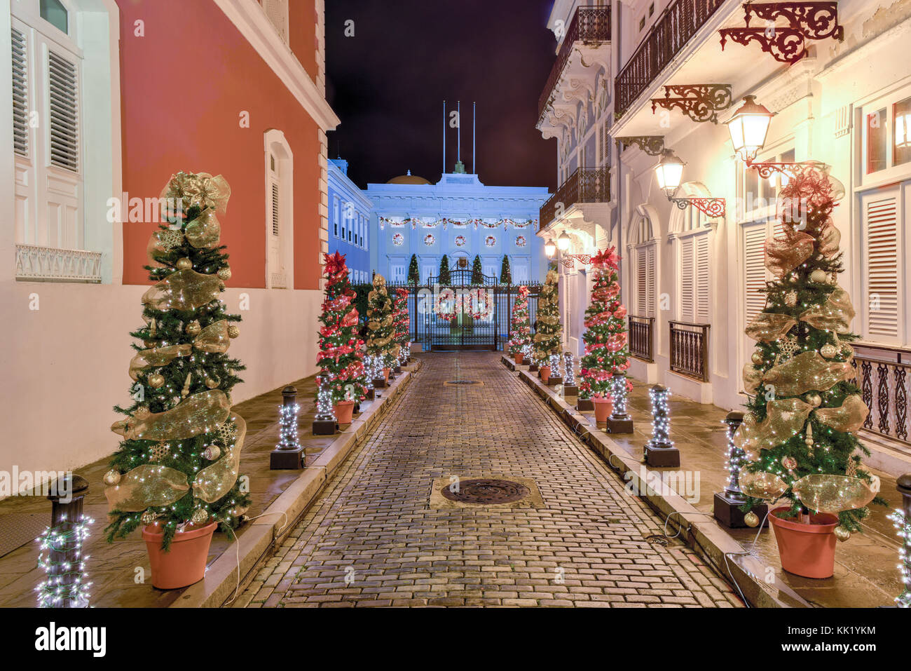 La Fortaleza (Festung) ist die offizielle Residenz des Gouverneurs von Puerto Rico. Es wurde gebaut 1533-1540 der Hafen von San Juan zu verteidigen. Palacio Stockfoto