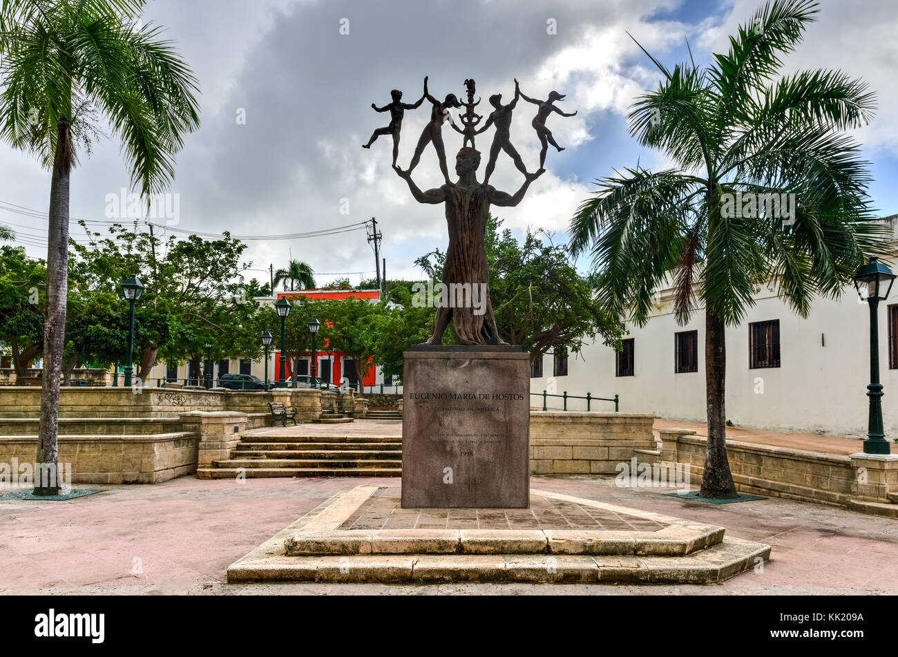 Denkmal von Eugenio Maria de hostos, bekannt als "der große Bürger der Americas', war ein Puerto Rican Pädagoge, Philosoph, geistigen, Rechtsanwalt, Soc Stockfoto
