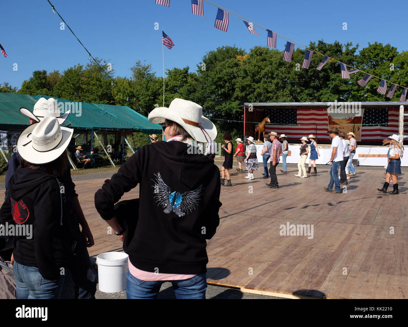 Wild West Show in der Charente Maritime Stockfoto