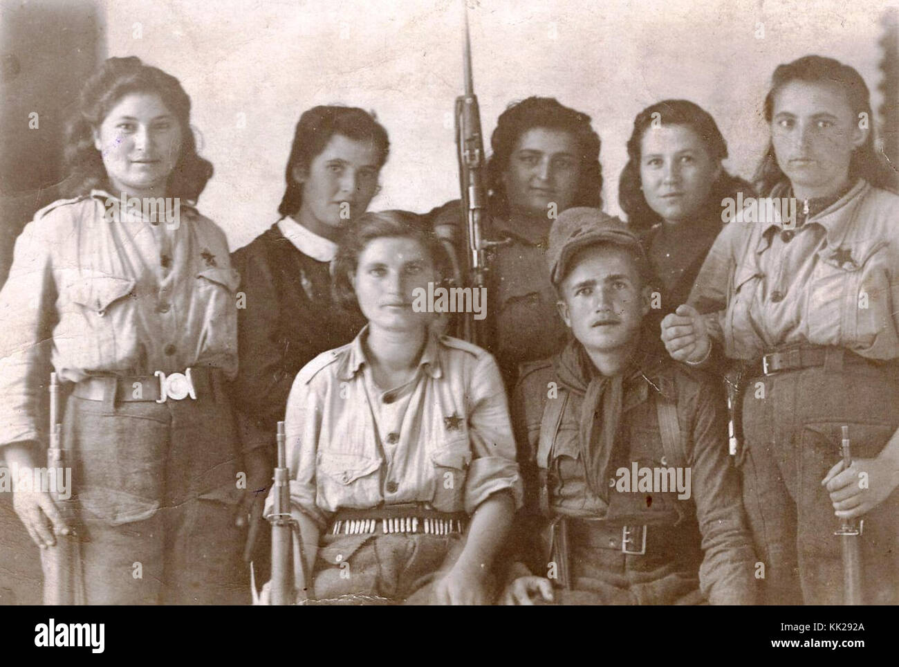 Partizanki od Prva egejska brigada Stockfoto