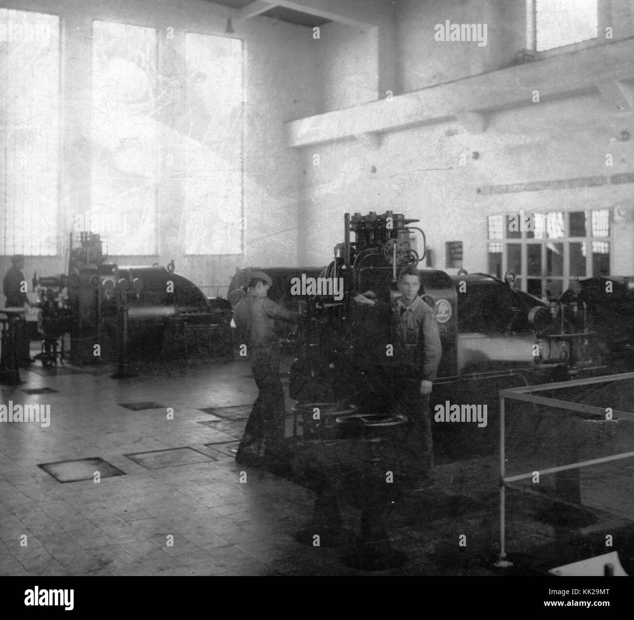 TEC masinska Madjari, Sala, 1950 Stockfoto