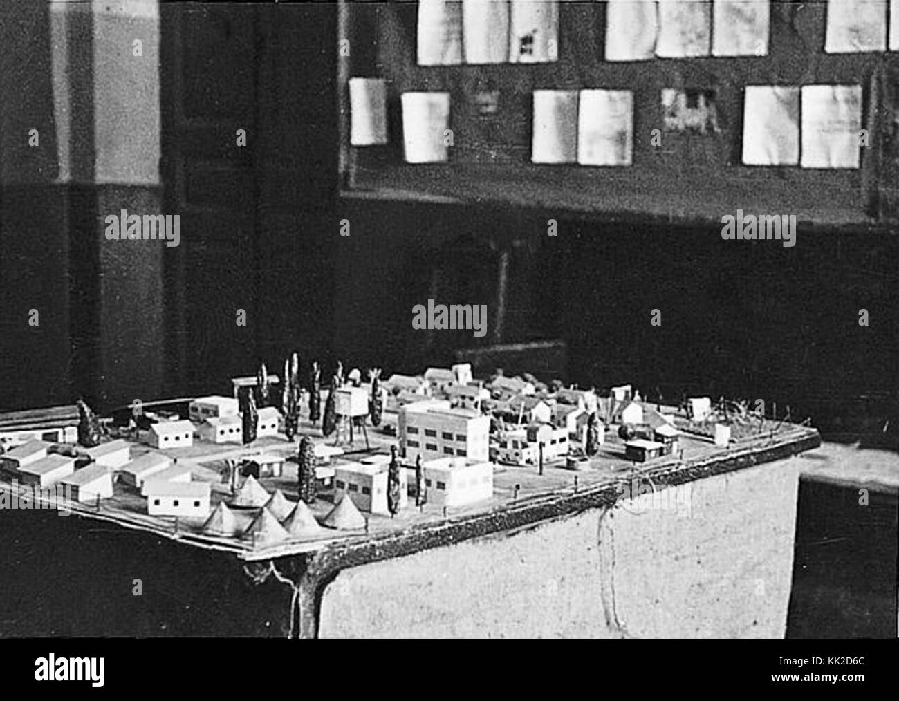 Ausstellung der Schüler arbeitet an der hebräischen Schule Bengasi 1943 1944 c Stockfoto