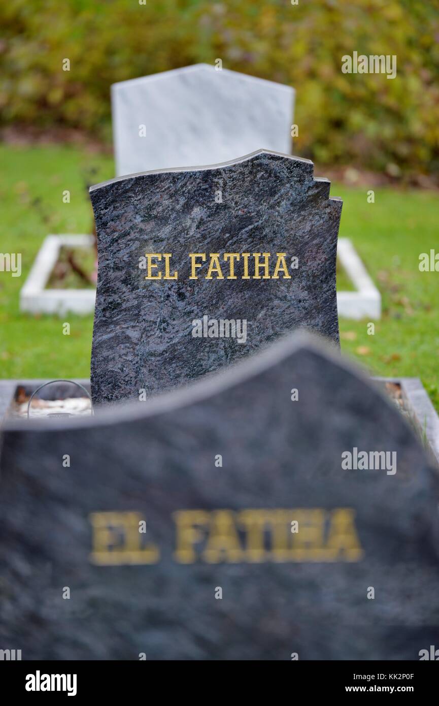 Eine muslimische Grabstätte, Deutschland, Stadt Göttingen, 15. November 2017. Foto: Frank Mai | Nutzung weltweit Stockfoto