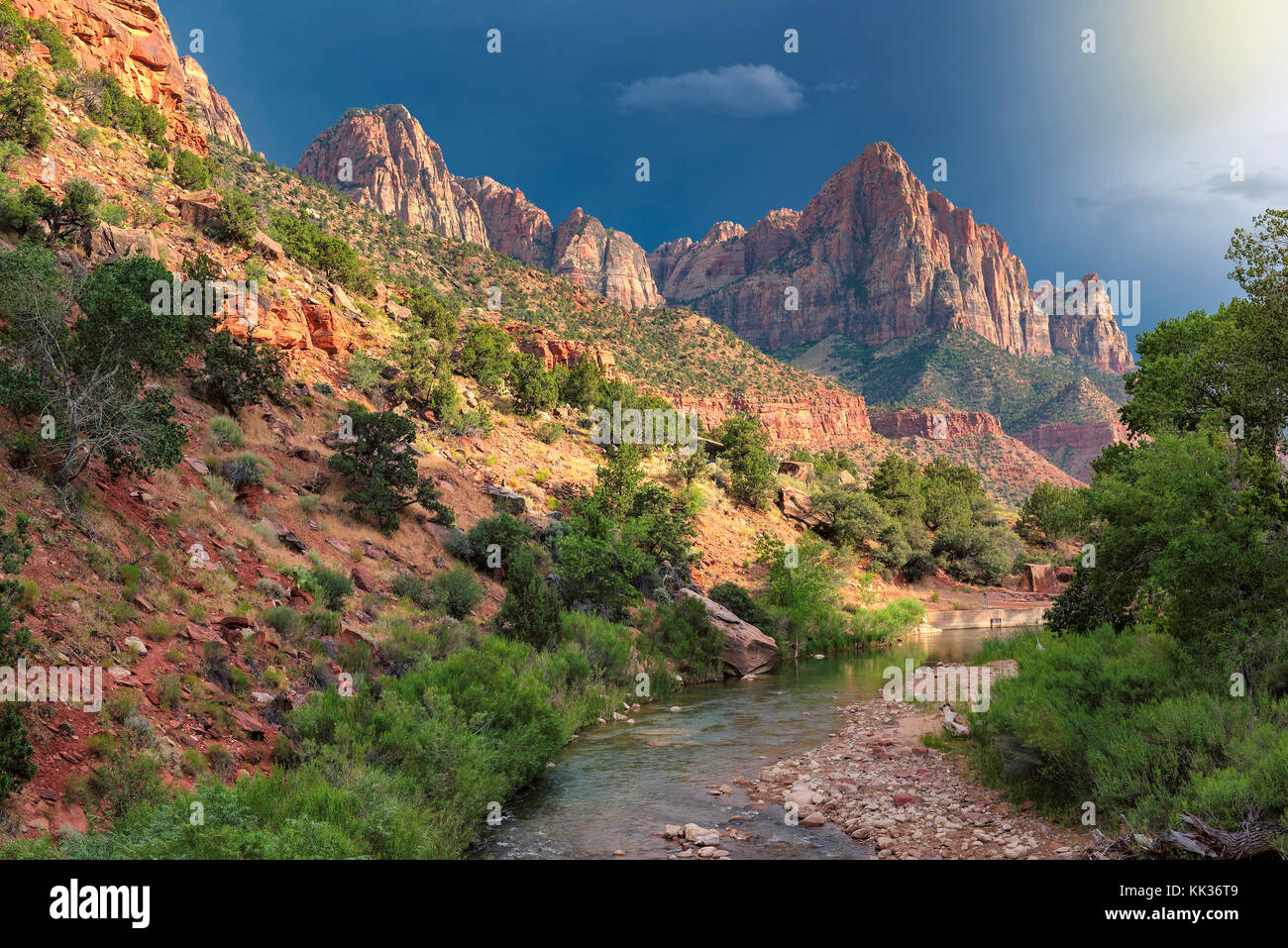 Schöne Landschaft von Zion National Park Stockfoto