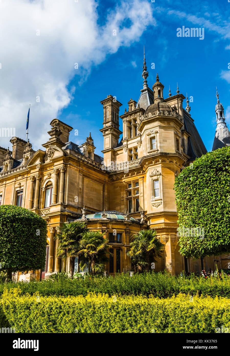 Details des französischen Chateau at Waddesdon Manor, Buckinghamshire, Großbritannien Stockfoto