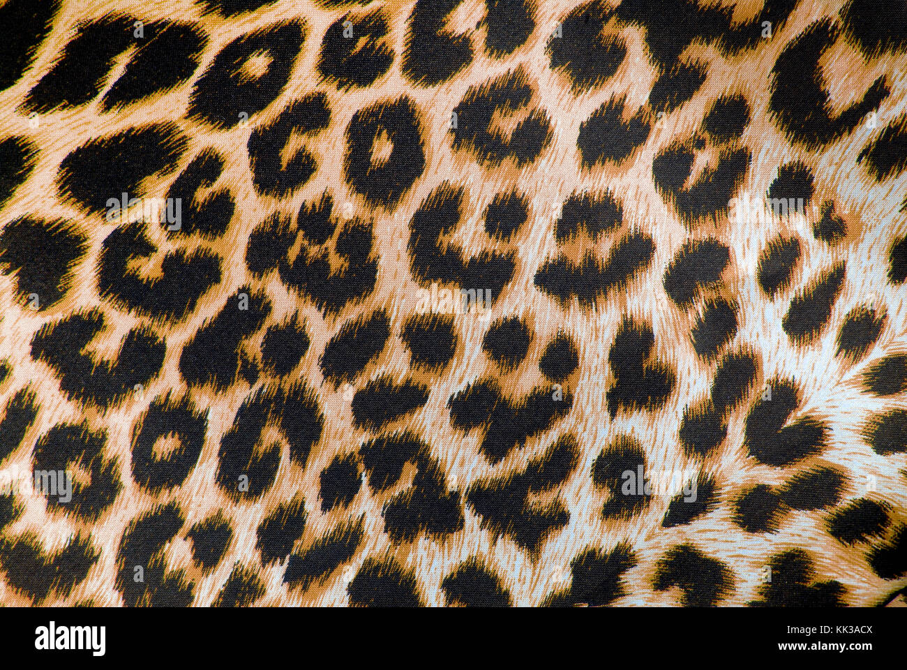 Detailansicht der Leopard Print fabric Textur Stockfoto
