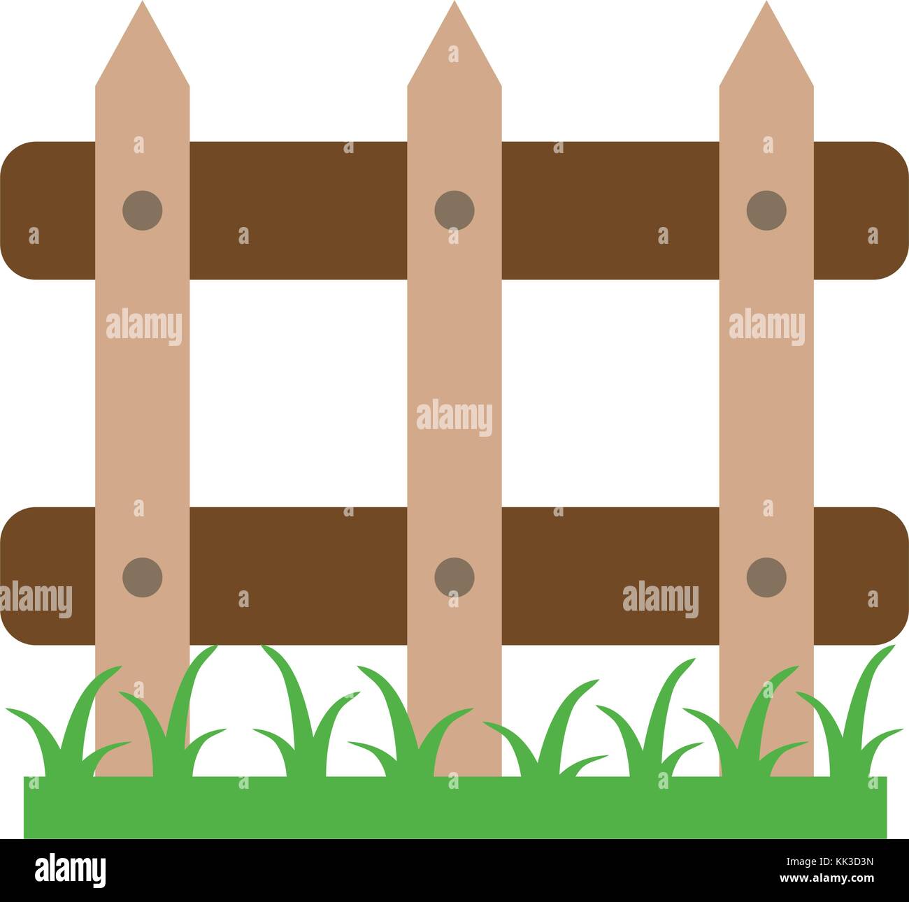 Holzzaun isoliert Stock Vektor