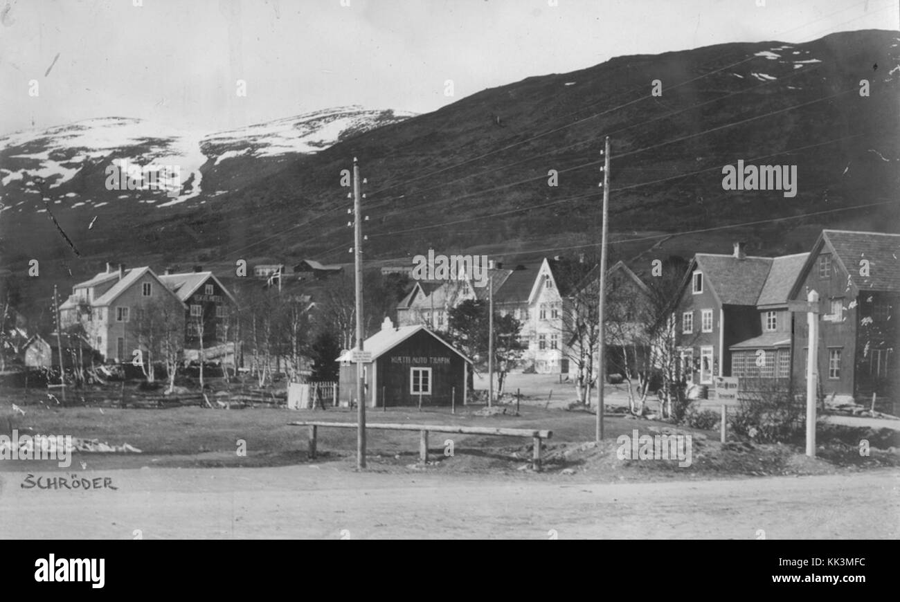 Oppdal sentrum Alte Stockfoto