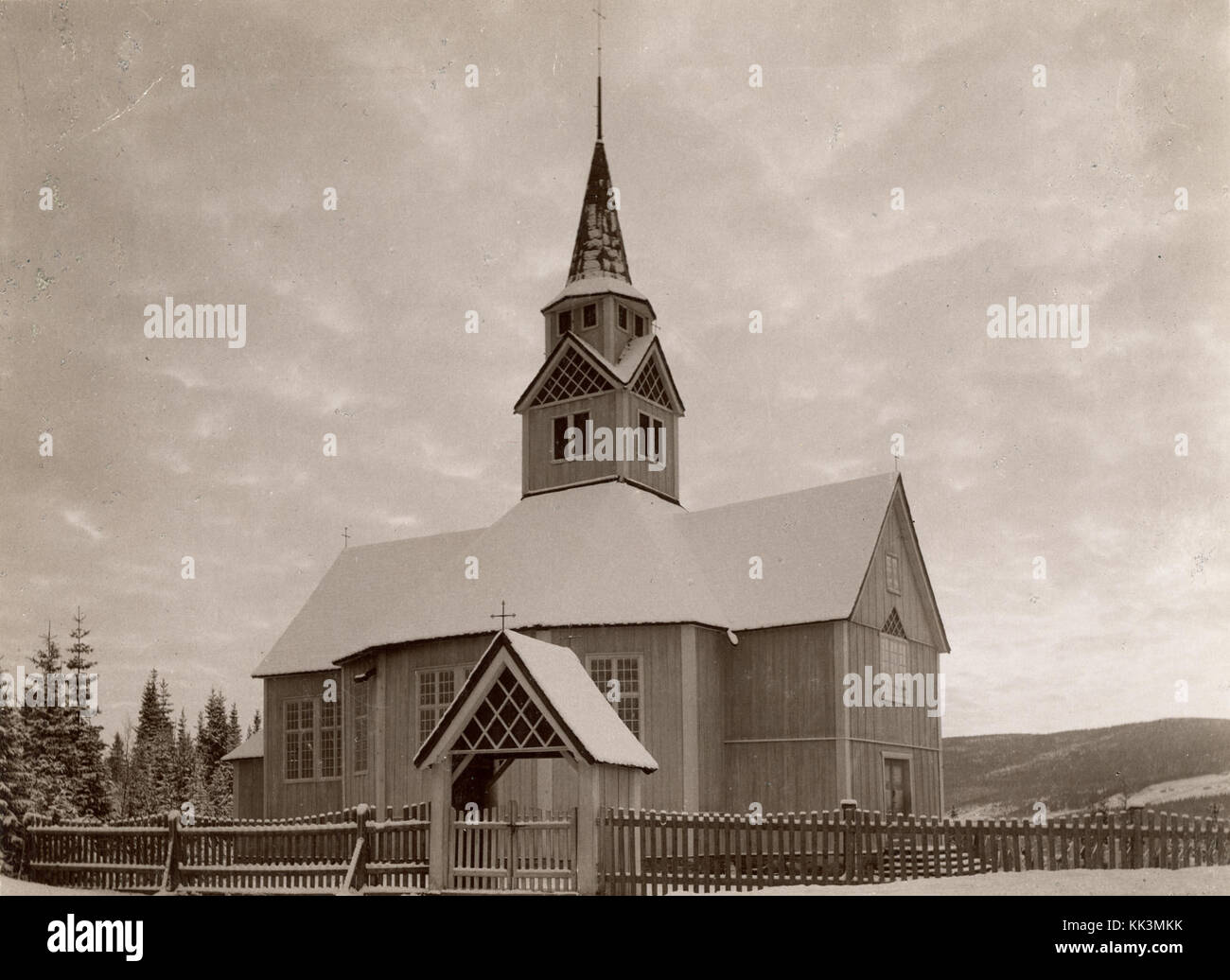 Rogne Kirke, Oppland Riksantikvaren T 148 01 0147 Stockfoto