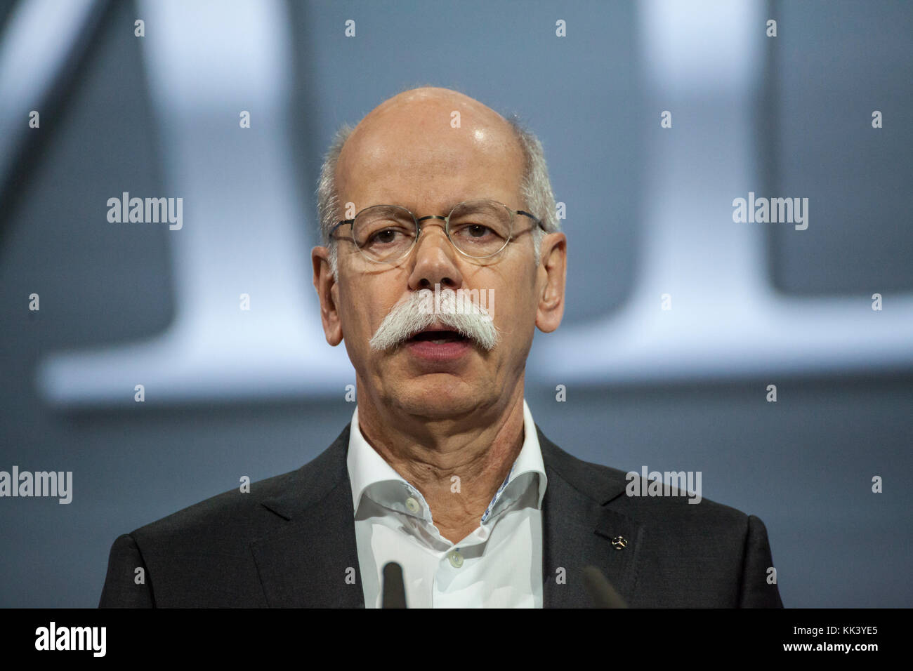 Der Vorstandsvorsitzende Dieter Zetsche auf der Hauptversammlung in Berlin. Stockfoto