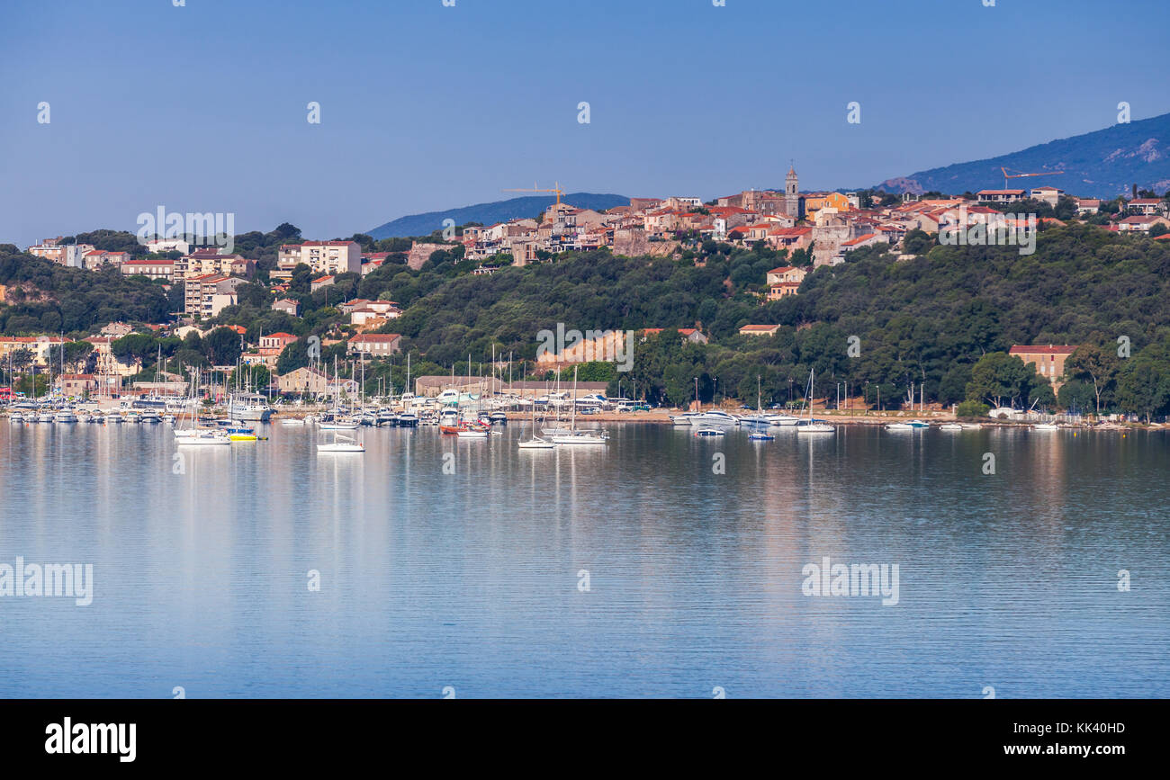 Porto-vecchio Stadt-, Küsten Stadtbild von Korsika, Frankreich Stockfoto