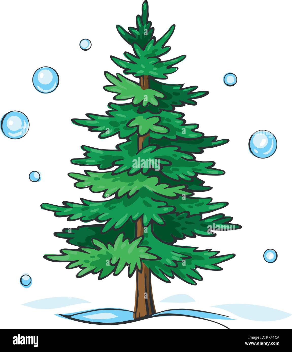Weihnachtsbaum ist grün Stock-Vektorgrafik - Alamy
