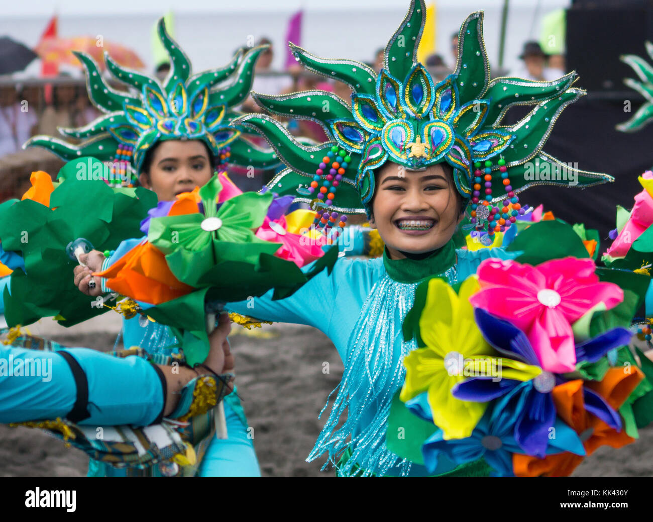 Street Dance Teilnehmer Pawikan Festival 2017, Morong, Bataan, Philippinen Stockfoto