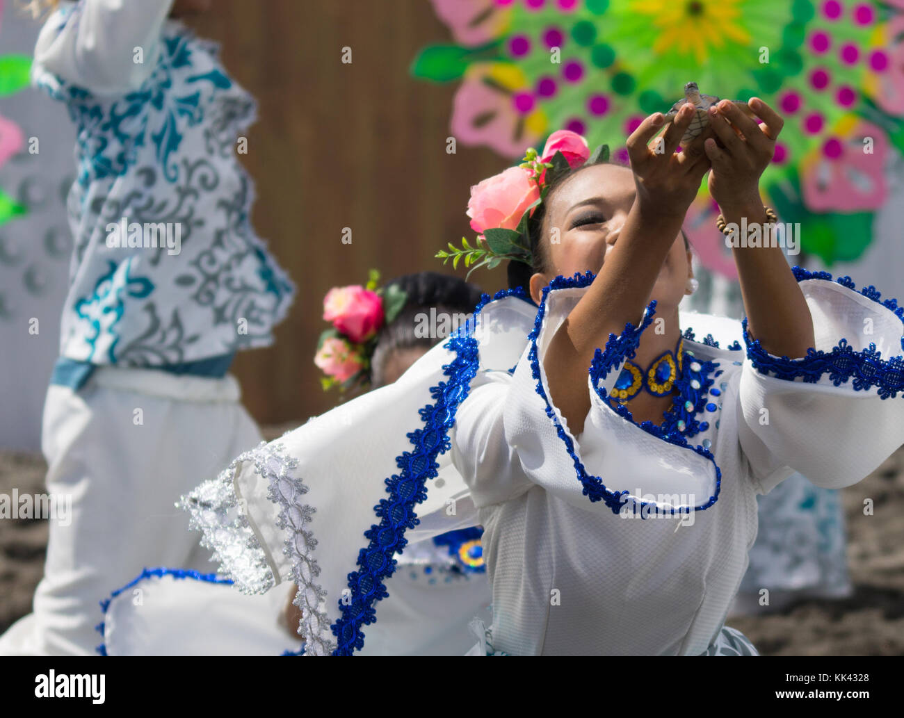 Street Dance Teilnehmer Pawikan Festival 2017, Morong, Bataan, Philippinen Stockfoto