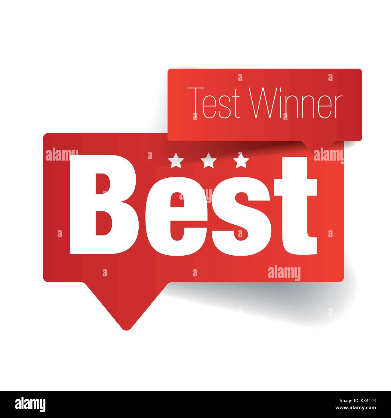 Test Sieger - bestes Label Stock Vektor