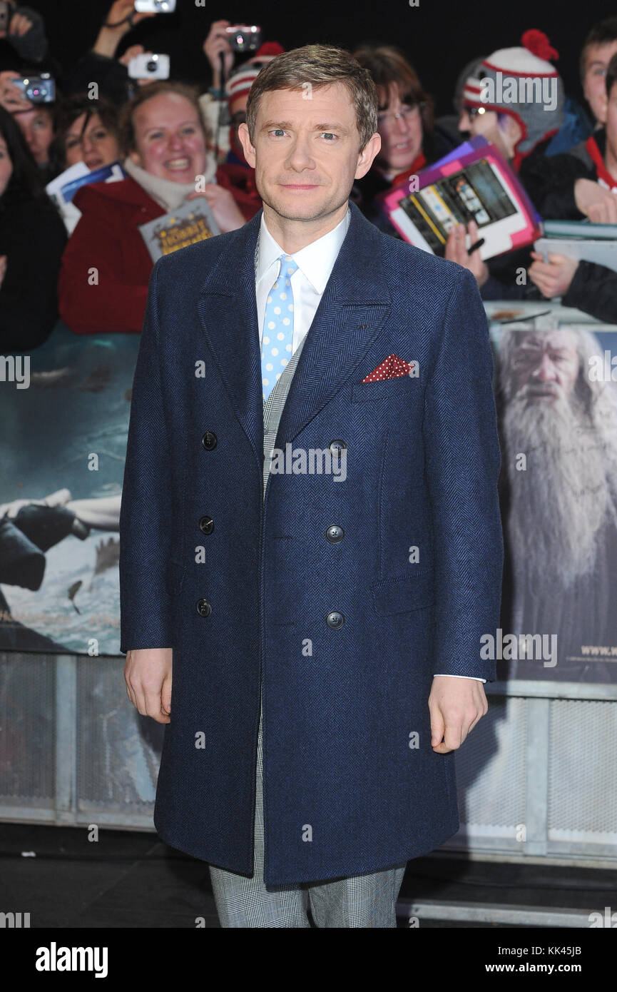 Martin Freeman nimmt an den Hobbit: Die Schlacht der Fünf Heere Weltpremiere im Odeon Leicester Square und dem Empire IMAX in London. © Paul Treadway Stockfoto