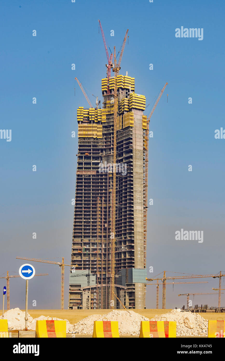 Jeddah Turm Die Zuvor Als Kingdom Tower Und Mile High Turm Genannt Ist Ein Wolkenkratzer Im Bau Nordlich Von Jeddah Saudi Arabien Stockfotografie Alamy