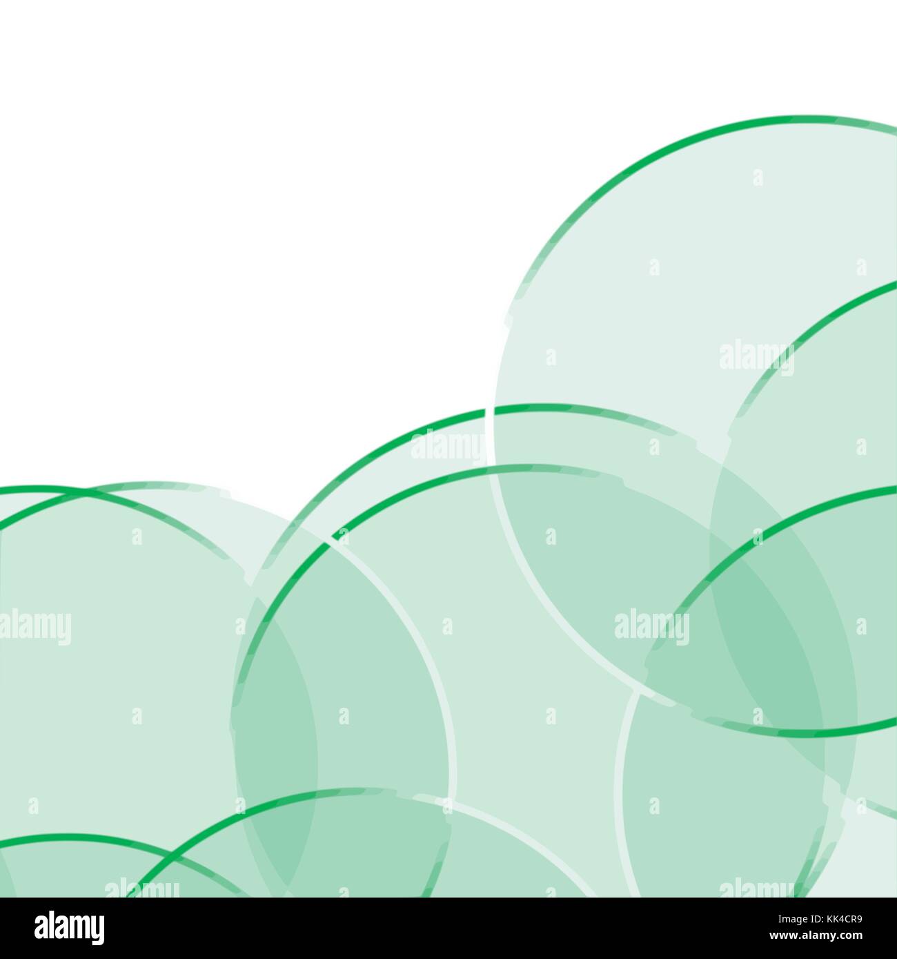 Grün transparent Aquarell bubble Muster auf weißem Hintergrund, Vector Illustration Stock Vektor