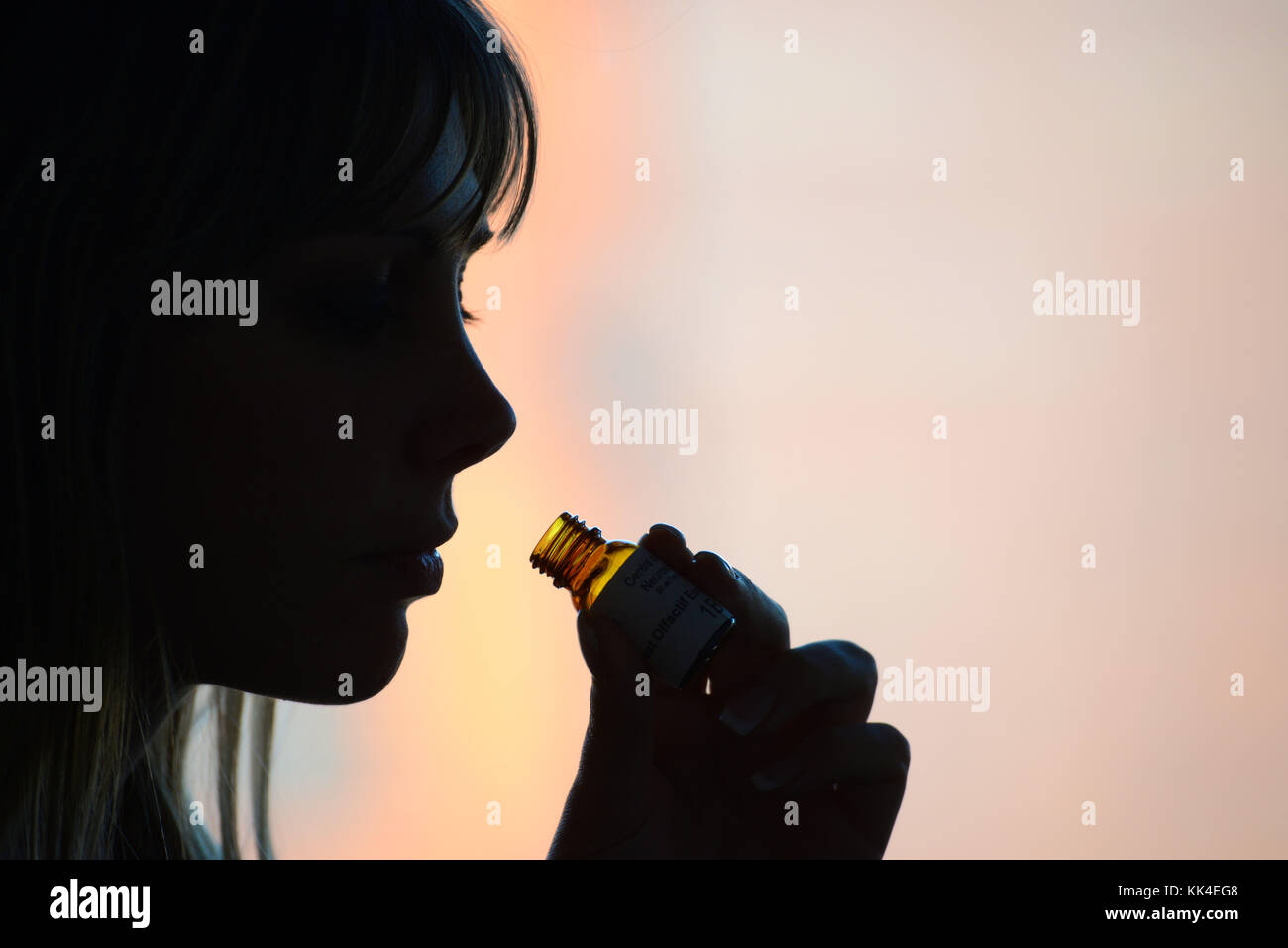 Lyon (Frankreich). 2015/03/02. Olfaktorischen Test am "Centre National de la Recherche Scientifique (CNRS)", des französischen Nationalen Zentrums für S Stockfoto