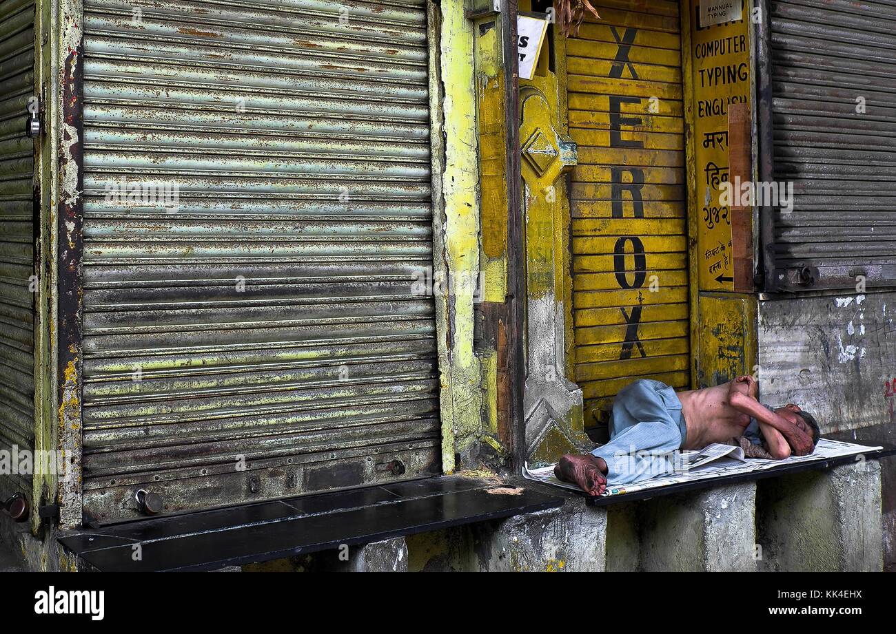 BOMBAY Mumbai Indian Glance - 23/05/2010 - - Obdachlose in Mumbai - - Sylvain Leser / Le Pictorium Stockfoto