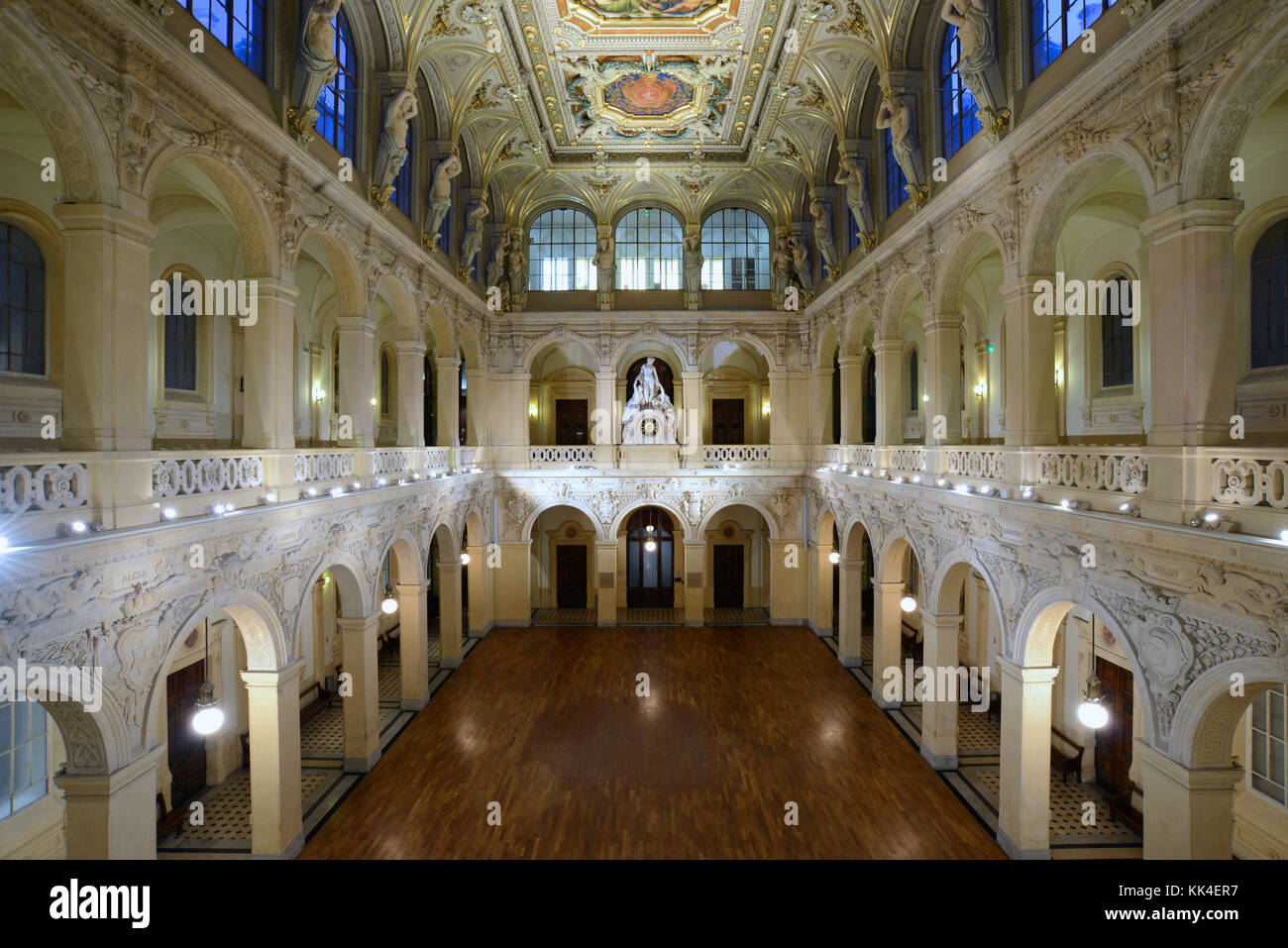 Lyon (Frankreich). 2015/02/19. der 'Palais de la Bourse' oder 'Palais du Commerce"-Gebäude Stockfoto