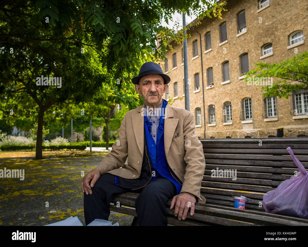 Obdachlose Krankenhaus von nanterre - 23/07/2013 - - - Sylvain Leser/le pictorium Stockfoto