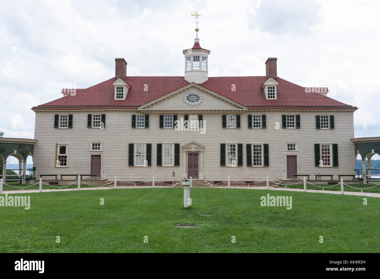 Die Plantation House auf dem Mount Vernon Estate, Alexandria, Virginia. Stockfoto