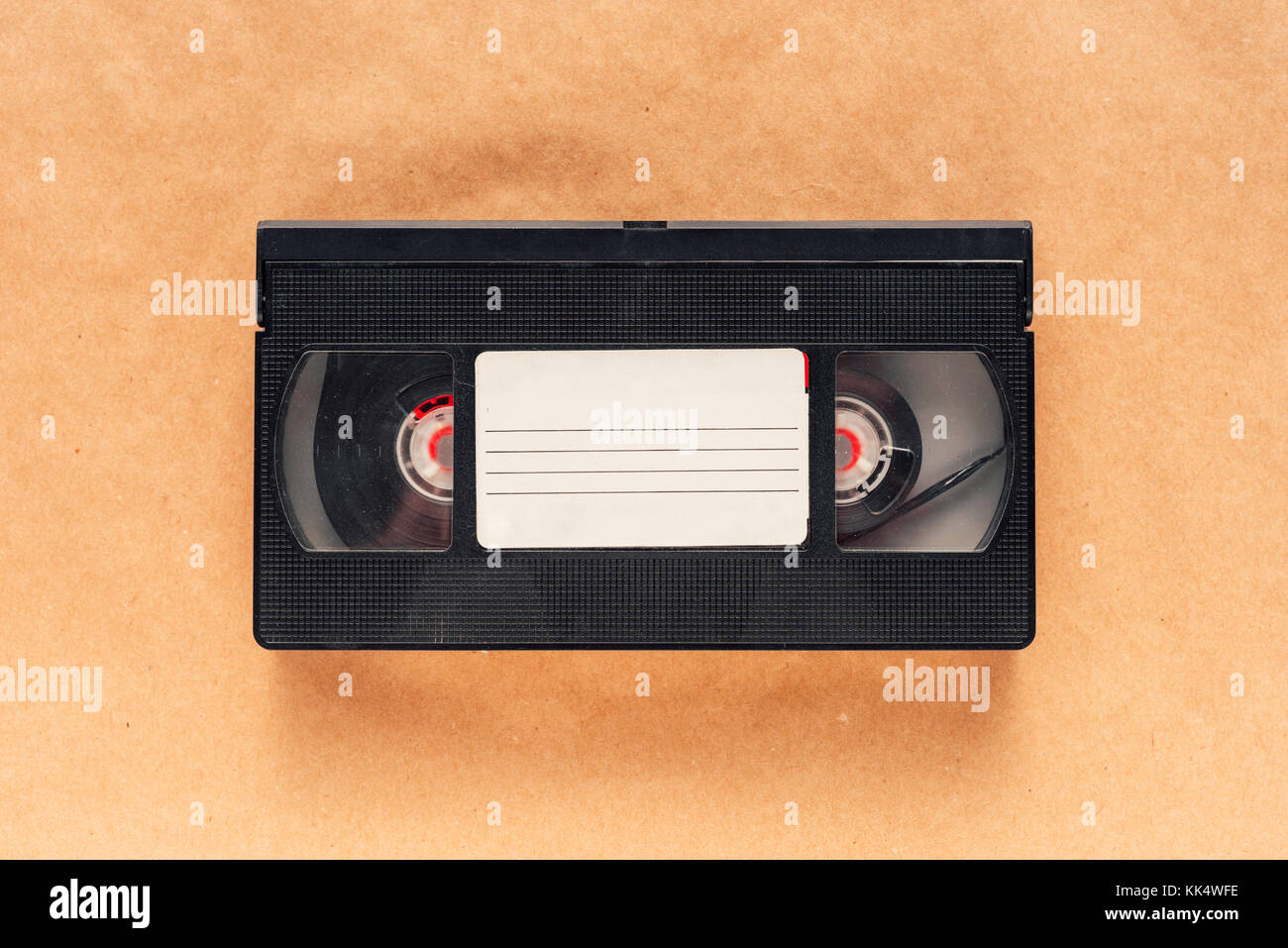 Verwendet VHS (Video Home System) Video Kassette, Retro Technologie Stockfoto