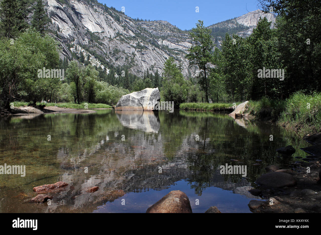 Mirror Lake im Yosemite National Park Stockfoto